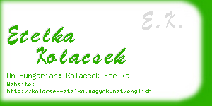 etelka kolacsek business card